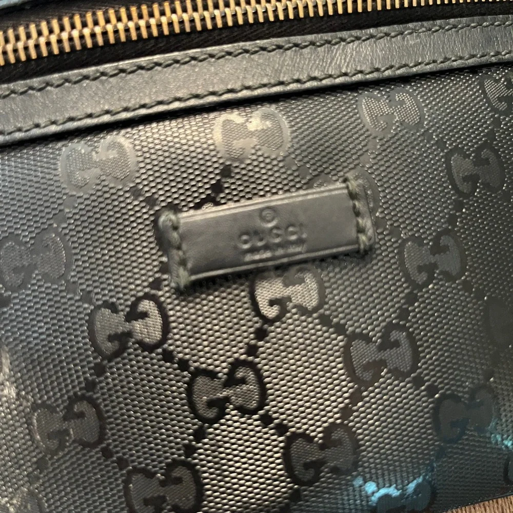 GUCCI Imprime Monogram Belt Bag Black - Picture 4 of 7